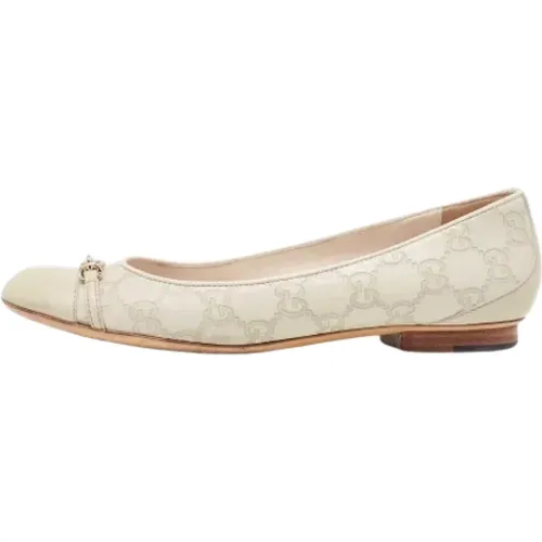 Pre-owned Flats, female, , Size: 8 US Pre-owned Leather flats - Gucci Vintage - Modalova