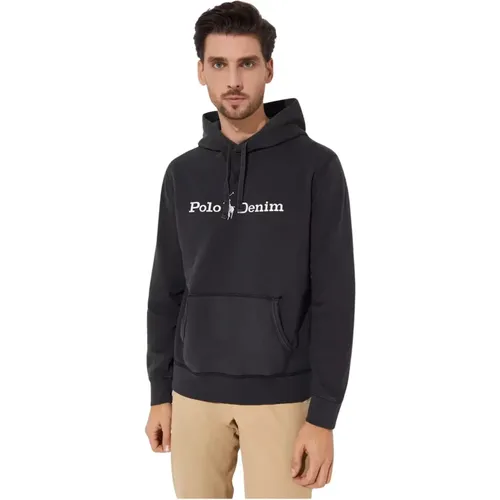 Schwarzer Hoodie mit Logo , Herren, Größe: XL - Ralph Lauren - Modalova