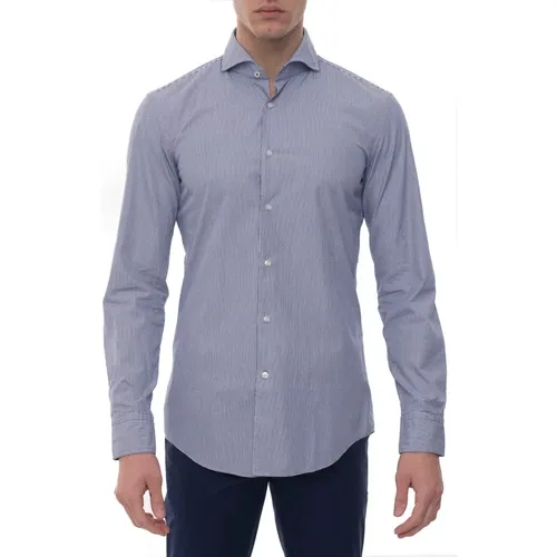 Jemerson Casual Shirt, French Neck, Striped, Slim Fit , male, Sizes: S, XL - Boss - Modalova