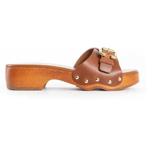 Sliders, female, , Size: 6 US Giner Sandal with Clog Sole - Chloé - Modalova