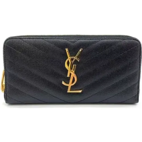 Pre-owned Wallets, female, , Size: ONE SIZE Pre-owned Leather wallets - Yves Saint Laurent Vintage - Modalova