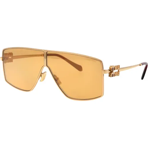 Stylische Sonnenbrille mit einzigartigem Design - Miu Miu - Modalova