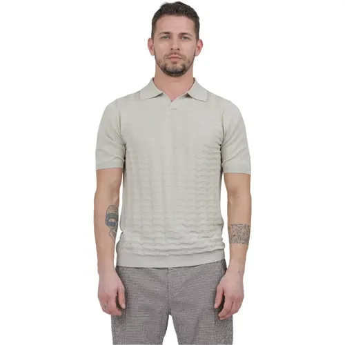 Hexagon Knit Polo Shirt , male, Sizes: L, XL - Irish Crone - Modalova