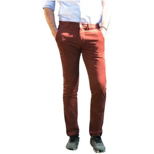 Slim Fit Samt Baumwoll Chino Hose , Herren, Größe: XS - Mason's - Modalova