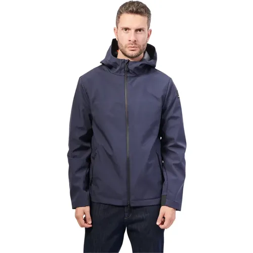 Blaue Performance Nylon Jacke , Herren, Größe: L - Suns - Modalova