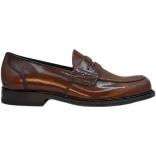 Loafers, male, , Size: 10 US Leather Penny Loafers - Church's - Modalova