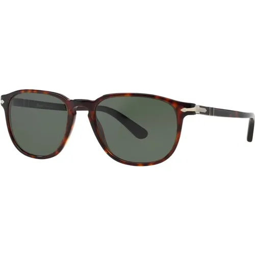 Havana Sonnenbrille Grau Grün , unisex, Größe: 52 MM - Persol - Modalova