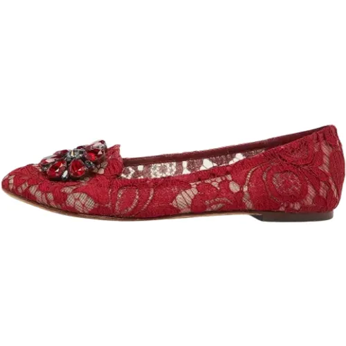 Pre-owned Lace flats , female, Sizes: 5 UK - Dolce & Gabbana Pre-owned - Modalova