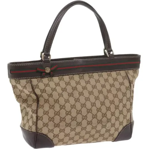 Pre-owned Tote Bags, female, , Size: ONE SIZE Pre-owned Canvas totes - Gucci Vintage - Modalova