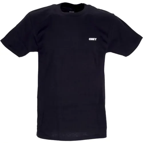 Klassisches Schwarzes Herren T-Shirt , Herren, Größe: S - Obey - Modalova