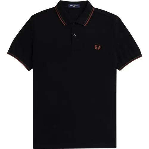 Polo Shirts, male, , Size: S Double Stripe Polo Shirt - Fred Perry - Modalova