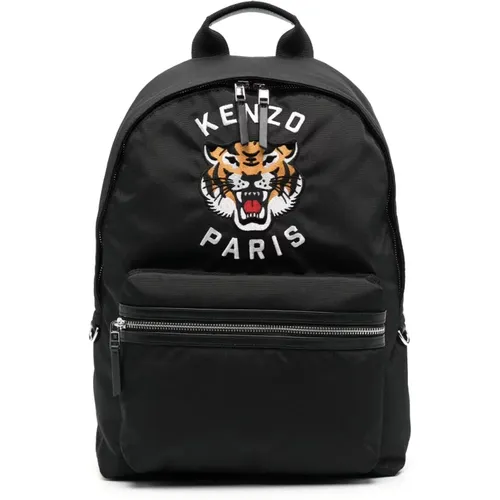 Tiger Embroidered Backpack , female, Sizes: ONE SIZE - Kenzo - Modalova