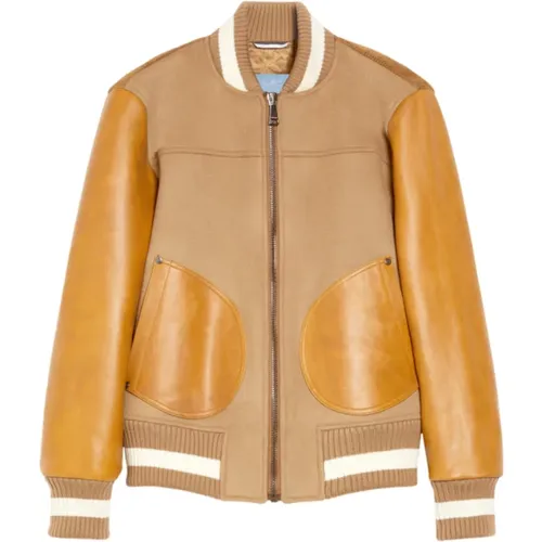 Braune Woll-Bomberjacke , Damen, Größe: M - Max Mara Weekend - Modalova