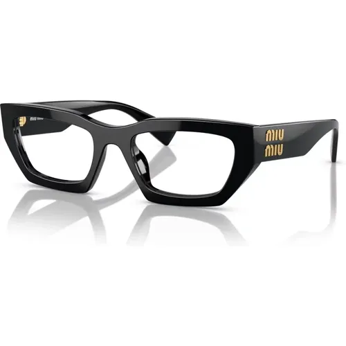 Schwarze Brillengestelle , unisex, Größe: 53 MM - Miu Miu - Modalova