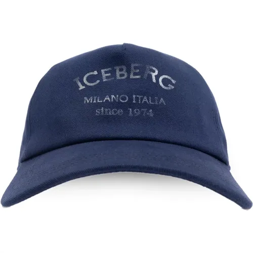 Caps, male, , Size: ONE SIZE Cap with logo - Iceberg - Modalova