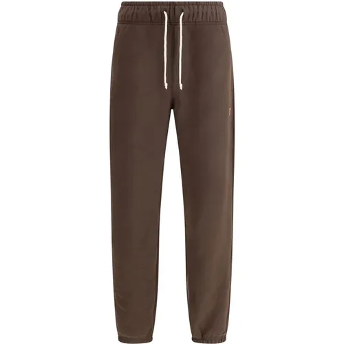 Sweatpants, male, , Size: M Logo-patch track pants, elastic waistband - New Balance - Modalova