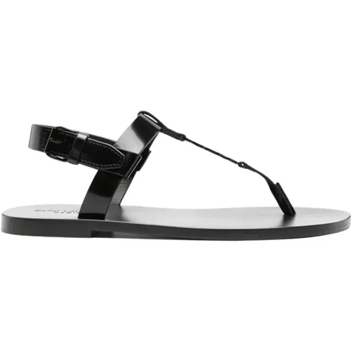 Leather Sandals , male, Sizes: 10 UK, 7 UK, 8 1/2 UK, 12 UK, 6 UK, 9 UK, 8 UK, 11 UK, 9 1/2 UK, 7 1/2 UK - Saint Laurent - Modalova