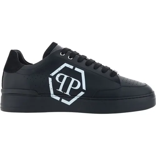 Sneakers, male, , Size: 7 US Leather Low Top Sneakers - Philipp Plein - Modalova