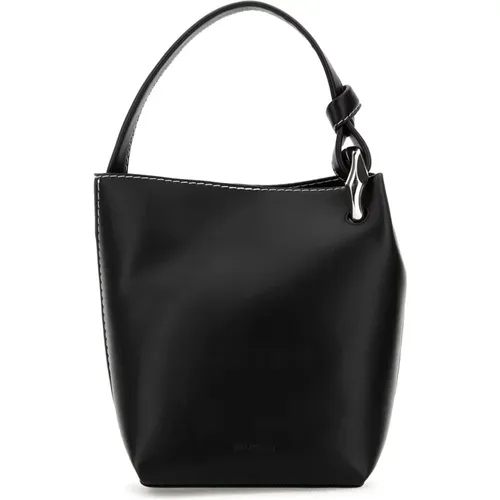 Schwarze Leder Ecken Schultertasche - JW Anderson - Modalova