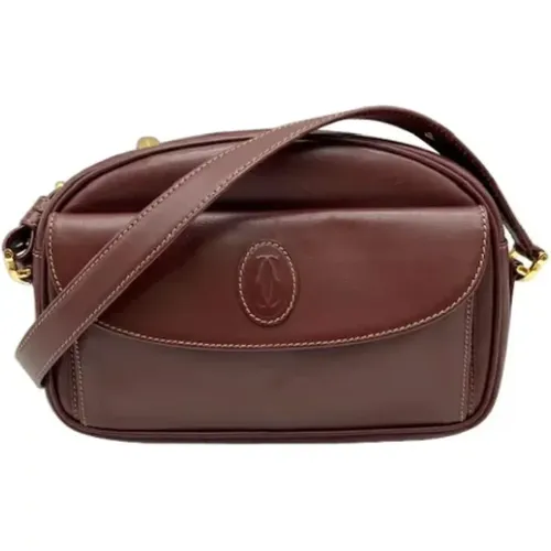 Pre-owned Cross Body Bags, female, , Size: ONE SIZE Pre-owned Leather shoulder-bags - Cartier Vintage - Modalova