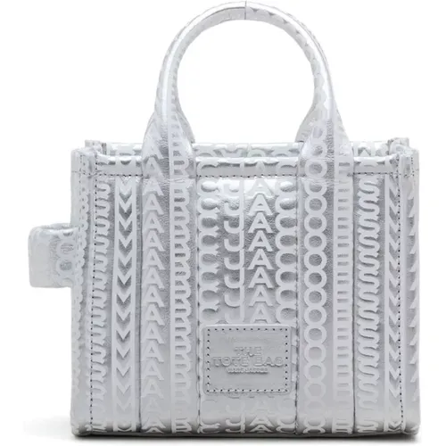 Silberne Mikro Tote Taschen , Damen, Größe: ONE Size - Marc Jacobs - Modalova