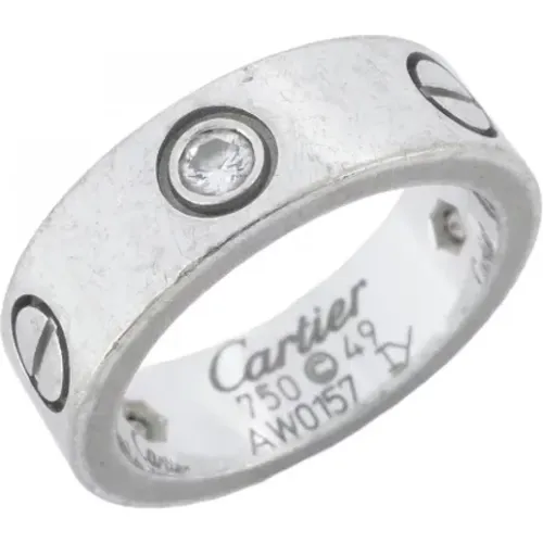 Pre-owned Jewellery, female, , Size: ONE SIZE Pre-owned White Gold rings - Cartier Vintage - Modalova