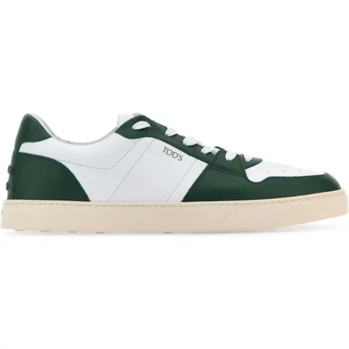 Two-tone Leather Sneakers , male, Sizes: 7 1/2 UK, 8 UK, 5 UK, 9 UK, 6 UK, 6 1/2 UK, 8 1/2 UK, 7 UK - TOD'S - Modalova