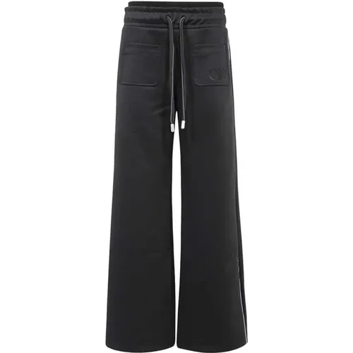 Sweatpants, female, , Size: 2XL Elasticated Track Pants in Techno Fabric - Off White - Modalova