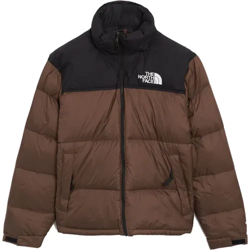 Brauner Kapuzen-Nylonmantel , Herren, Größe: M - The North Face - Modalova