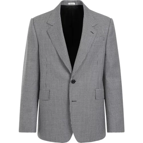 Houndstooth Wool Jacket , male, Sizes: XL, L - alexander mcqueen - Modalova