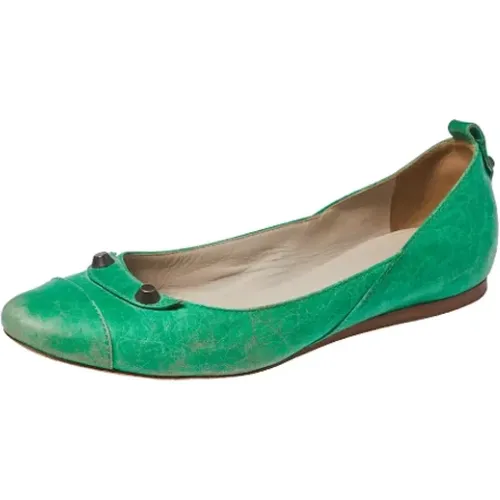 Pre-owned Flats, female, , Size: 8 1/2 US Pre-owned Leather flats - Balenciaga Vintage - Modalova