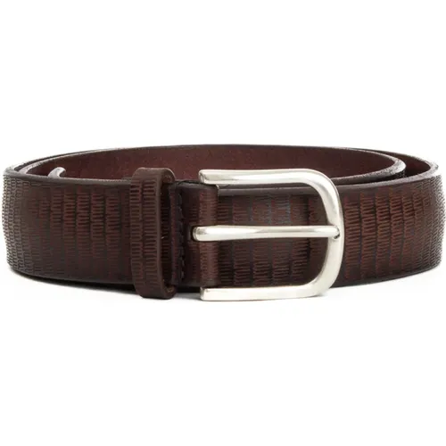 Belts, male, , Size: 100 CM Leather Belt Sheffield Buckle - Orciani - Modalova