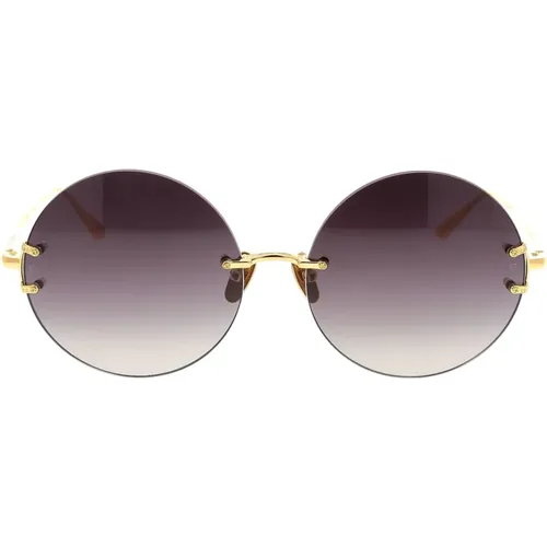 Sunglasses, unisex, , Size: ONE SIZE Chic Sunglasses with Unique Design - Linda Farrow - Modalova