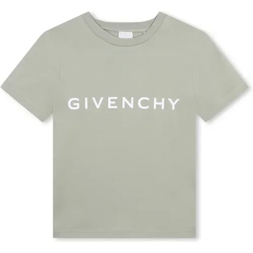 Grünes Logo-Print Crew Neck T-Shirt - Givenchy - Modalova