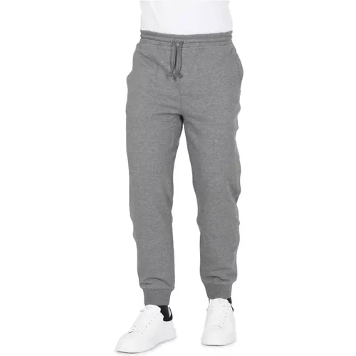 Cotton blend medium grey pants , male, Sizes: XL, S, L, M - Hugo Boss - Modalova