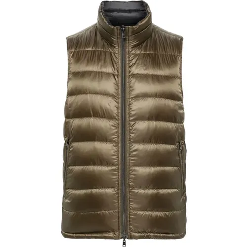 Vests, male, , Size: M Reversible Superlight Down Vest - Herno - Modalova