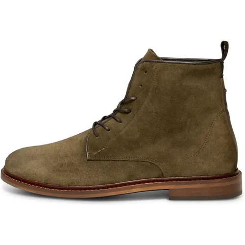 Waxed Suede Boot - Khaki , male, Sizes: 7 UK - Shoe the Bear - Modalova