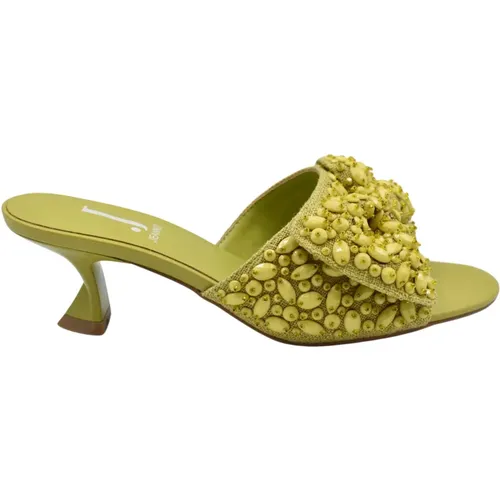 Women's Shoes Laced Lime Ss24 , female, Sizes: 4 UK, 5 UK, 3 UK, 6 UK - Jeannot - Modalova