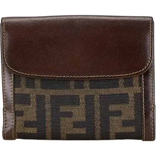 Pre-owned Wallets, female, , Size: ONE SIZE Pre-owned Canvas wallets - Fendi Vintage - Modalova