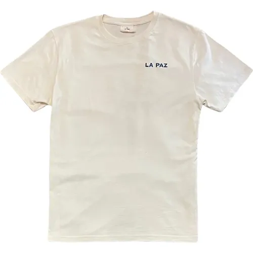 Palm T-Shirt Ecru , male, Sizes: S, L - La Paz - Modalova
