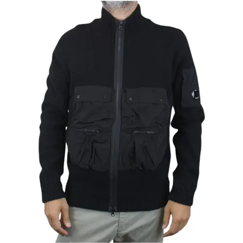 Schwarze Strickjacke - CP Company - C.P. Company - Modalova