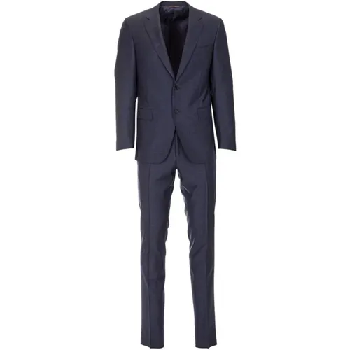 Single Breasted Suits, male, , Size: XL Striped Wool Suit Set - Canali - Modalova