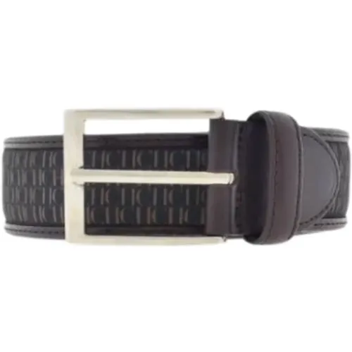 Belts, male, , Size: 90 CM and Green Leather Belt - Carolina Herrera - Modalova