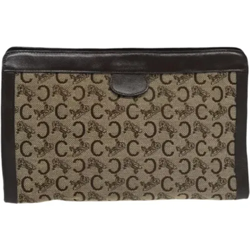 Pre-owned Clutches, female, , Size: ONE SIZE Pre-owned Canvas clutches - Celine Vintage - Modalova