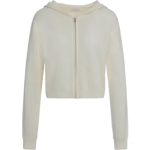 Cashmere Knitwear, female, , Size: S Candace Knitted Full Zip Hoodie - Sablyn - Modalova