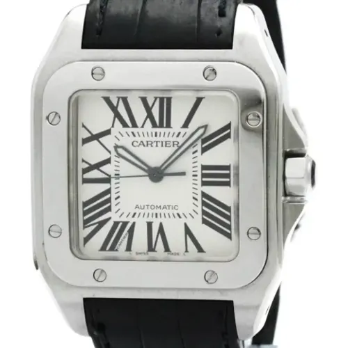 Pre-owned Watches, male, , Size: ONE SIZE Pre-owned Leather watches - Cartier Vintage - Modalova