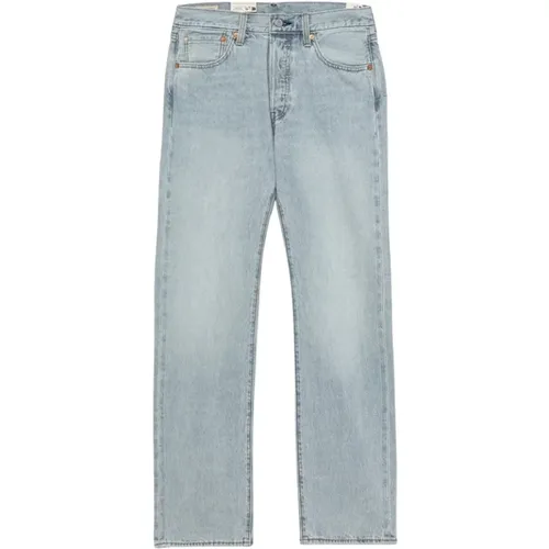 Levi's, 501 Jeans in hellblauer Waschung , Herren, Größe: W33 - Levis - Modalova