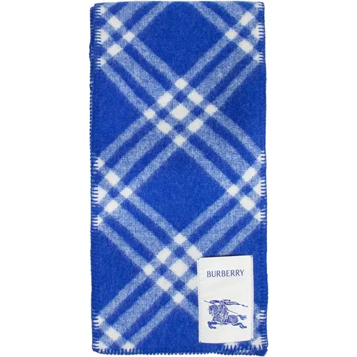 Winter Scarves, unisex, , Size: ONE SIZE Check Wool Hooded Scarf Blanket - Burberry - Modalova