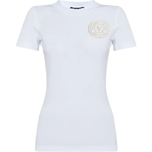 Weiße T-Shirts und Polos ***cv , Damen, Größe: L - Versace Jeans Couture - Modalova