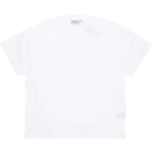 Weiß Stone Washed Oversize Tee , Herren, Größe: S - Carhartt WIP - Modalova